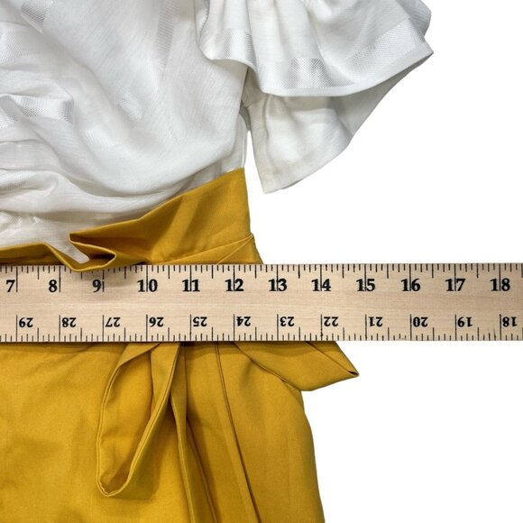 L'atiste By Amy Romper Womens‎ Size Small  White Yellow New Latiste Jumpsuit - Picture 3 of 5